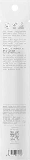 e.l.f. Cream Glide Lip Liner - Mauve Aside | High-Pigment Semi-Matte Pencil