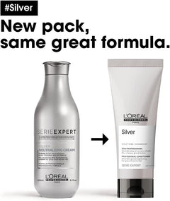 L’Oréal Professionnel Conditioner, for Grey, White or Light Blonde Hair, Serie Expert Silver, 200 ml