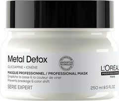 L’Oréal Professionnel Metal Detox Hair Mask, Protects Coloured Hair, Smooth & Shiny Finish, 250 ml