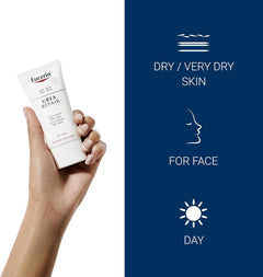 Eucerin UreaRepair Face Cream 5% Urea, 50ml – Nourishing Day Cream for Dry Skin