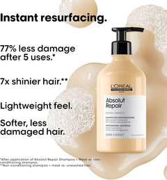 L'Oréal Absolut Repair Shampoo, Protein & Gold Quinoa, 500ml