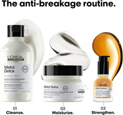L’Oréal Professionnel Metal Detox Hair Mask, Protects Coloured Hair, Smooth & Shiny Finish, 250 ml