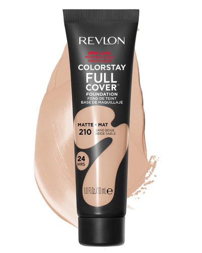 Revlon ColorStay Full Cover Matte Foundation, Sand Beige 210, 30ml