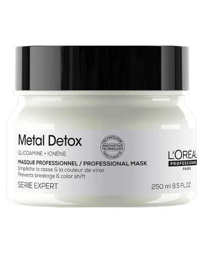L’Oréal Professionnel Metal Detox Hair Mask, Protects Coloured Hair, Smooth & Shiny Finish, 250 ml