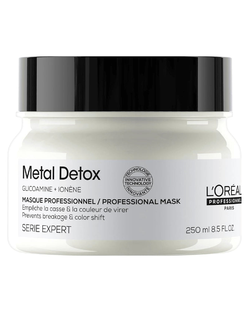 L’Oréal Professionnel Metal Detox Hair Mask, Protects Coloured Hair, Smooth & Shiny Finish, 250 ml