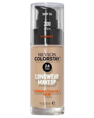 Revlon Colorstay Liquid Foundation, Nude 200, 30ml, Matte Finish, SPF 15