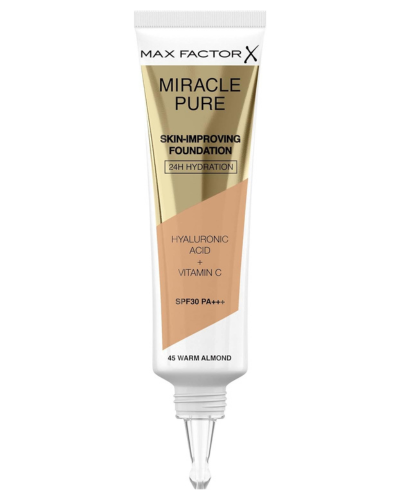 Max Factor Miracle Pure Foundation, Warm Almond 45